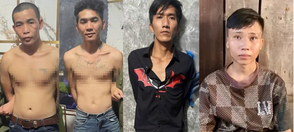 Từ trái sang phải, các đối tượng: Nguyễn Thành Nhân, Nguyễn Huỳnh Đức, Trương Quang Sáng và Đặng Vĩnh Thái