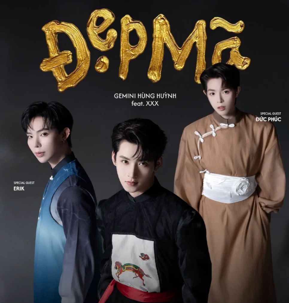 Ngoài ra, MV ca khúc Đẹp mã còn có sự xuất hiện của Đức Phúc và Erik, được xem như một lời ủng hộ và cổ vũ dành cho Gemini Hùng Huỳnh trên hành trình khám phá những màu sắc âm nhạc mới Ngoài ra, MV ca khúc Đẹp mã còn có sự xuất hiện của Đức Phúc và Erik, được xem như một lời ủng hộ và cổ vũ dành cho Gemini Hùng Huỳnh trên hành trình khám phá những màu sắc âm nhạc mới