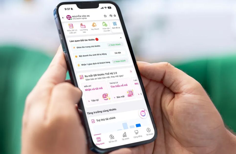 MoMo cập nhật giải pháp nhận tiền dành cho hộ kinh doanh