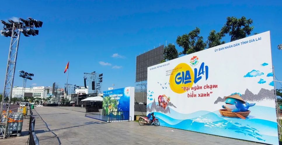 Công tác chuẩn bị đêm khai mạc đã sẵn sàng