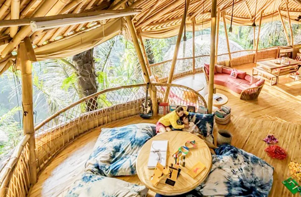 Một trong các căn biệt thự bằng tre ở Badung, Indonesia ẢNH: CNN