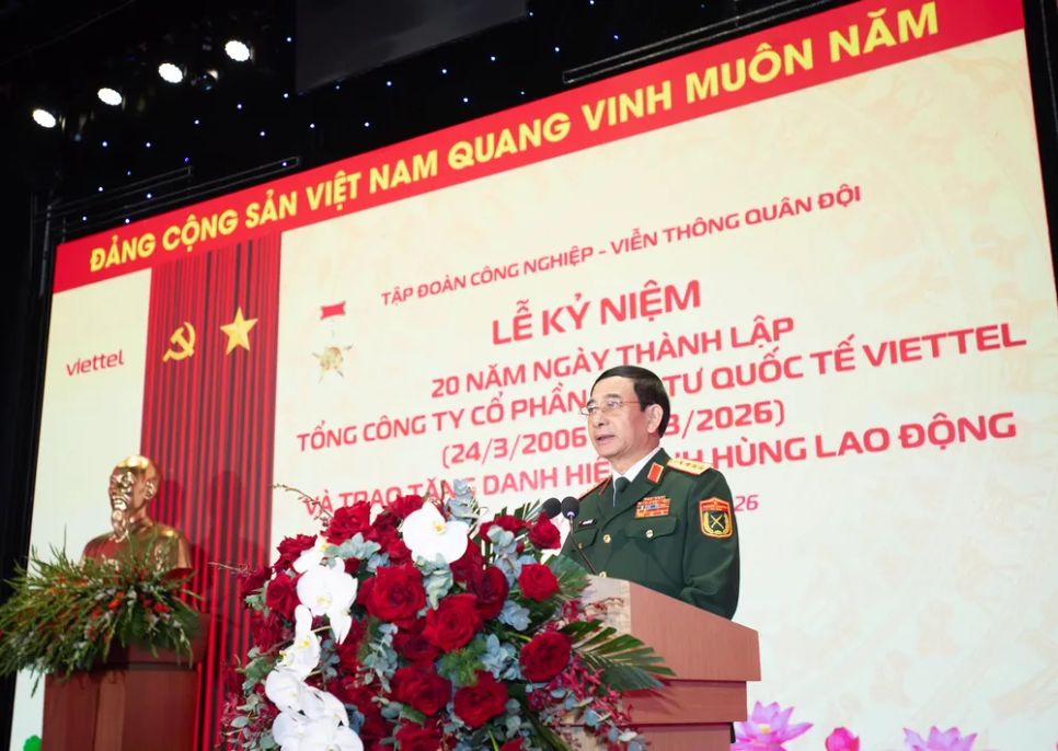 Đại tướng Phan Văn Giang phát biểu tại lễ kỷ niệm. Ảnh: ĐT