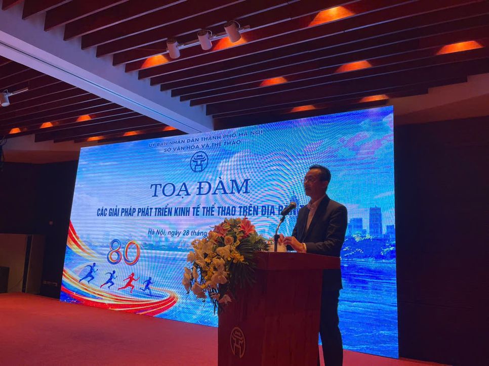 TS. Phạm Xuân Tài - Phó giám đốc sở Văn hóa Thể thao Hà Nội phát biểu TS. Phạm Xuân Tài - Phó giám đốc sở Văn hóa Thể thao Hà Nội phát biểu