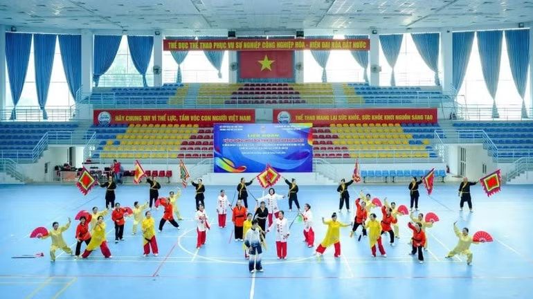 Một tiết mục biểu diễn tại Liên hoan Thể dục dưỡng sinh và yoga TP.HCM năm 2026