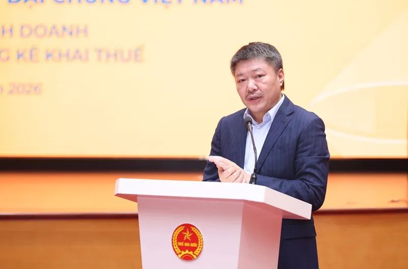 Chủ tịch Hội đồng Quản trị PVcomBank - ông Nguyễn Đình Lâm phát biểu tại sự kiện ký kết hợp tác giữa Ngân hàng và Cục Thuế