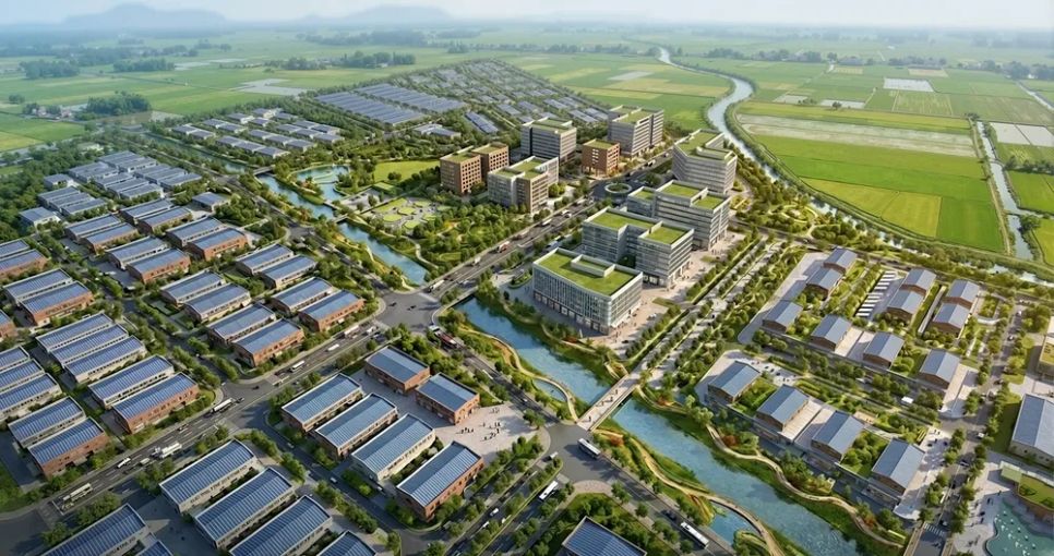 Phối cảnh Khu công nghiệp Vàm Cống