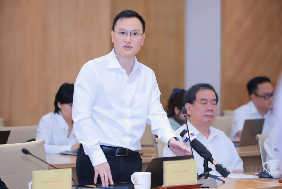 Ông Nguyễn Anh Cương phát biểu tại cuộc họp báo. Ảnh: MST