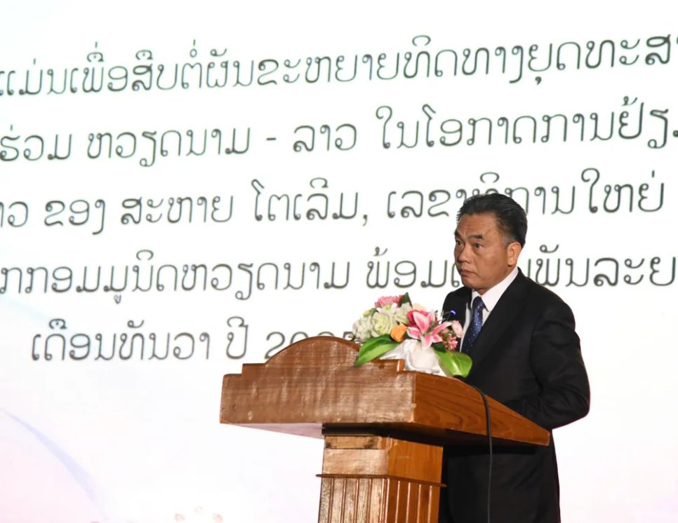 Đồng chí Nguyễn Lộc Hà phát biểu khai mạc triển lãm