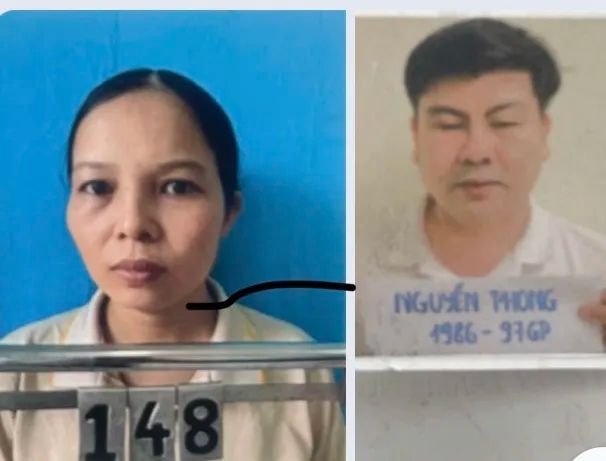 Hai vợ chồng Nguyễn Phong và Nguyễn Phạm Hồng Vy. Ảnh: BỘ CÔNG AN