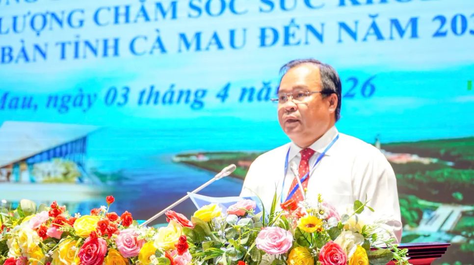 Phó Chủ tịch UBND tỉnh Cà Mau Nguyễn Minh Luân phát biểu tại hội thảo