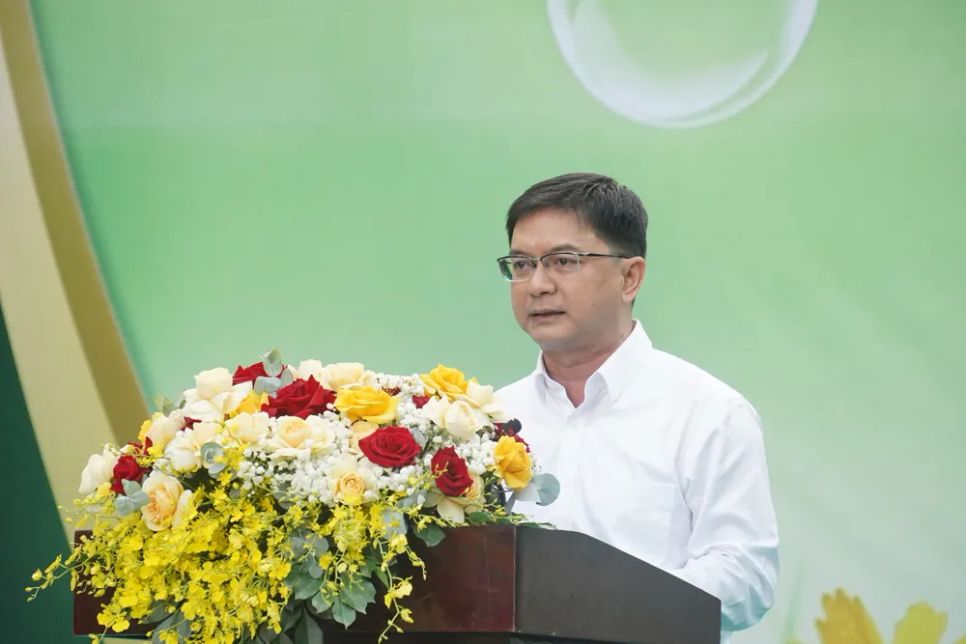 Đồng chí Nguyễn Mạnh Cường phát biểu tại buổi lễ Đồng chí Nguyễn Mạnh Cường phát biểu tại buổi lễ