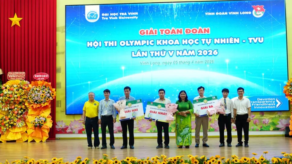 Giải toàn đoàn Hội thi Olympic Khoa hoc Tự nhiên - TVU lần thứ V năm 2026