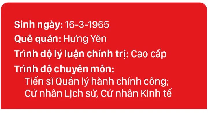 Tiểu sử đồng chí Nguyễn Hồng Diên