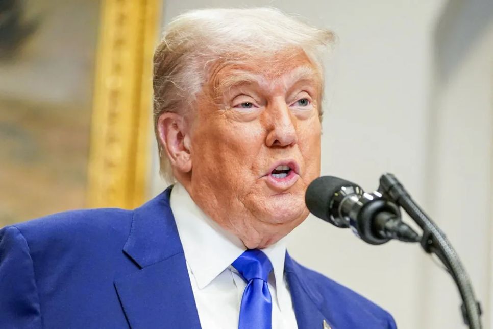 Tổng thống Mỹ Donald Trump phát biểu tại Nhà Trắng, Washington, D.C. Ảnh: ANI/TTXVN Tổng thống Mỹ Donald Trump phát biểu tại Nhà Trắng, Washington, D.C. Ảnh: ANI/TTXVN