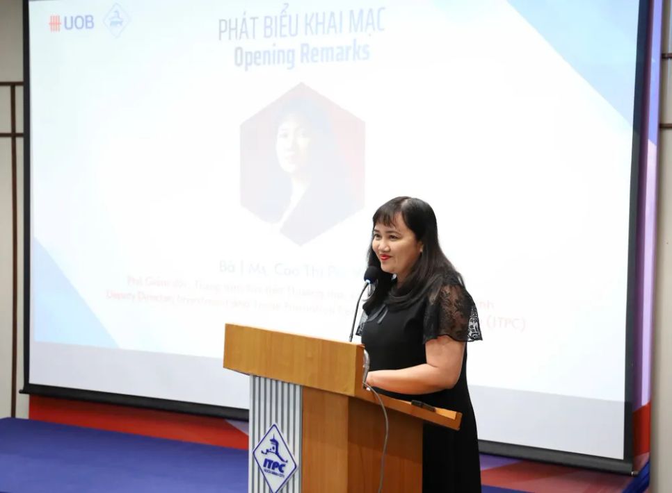 Bà Cao Thị Phi Vân, Phó Giám đốc ITPC phát biểu tại chương trình. Ảnh: MINH XUÂN