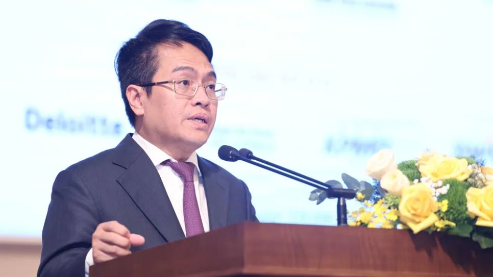 Ông Trịnh Sơn Hồng, Quyền Chủ tịch HĐQT HOSE phát biểu tại chương trình