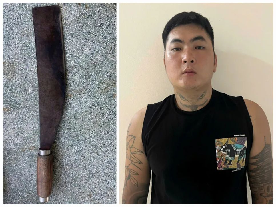 Hoàng Văn Thủy cùng hung khí gây án Hoàng Văn Thủy cùng hung khí gây án