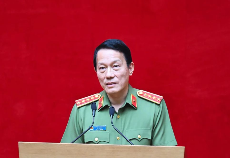 Đại tướng Lương Tam Quang, Bộ trưởng Bộ Công an phát biểu tại chương trình. Ảnh: BCA