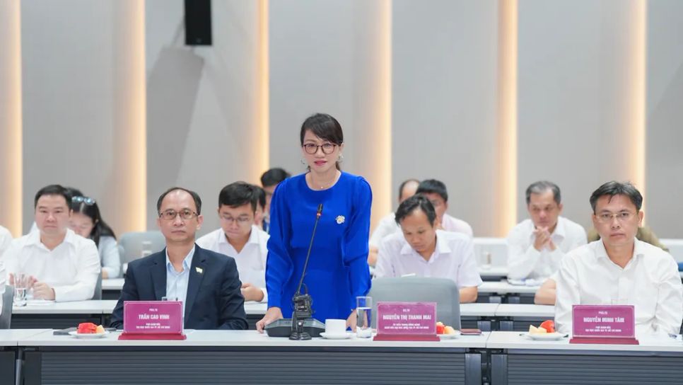 GS-TS Nguyễn Thị Thanh Mai phát biểu tại buổi làm việc