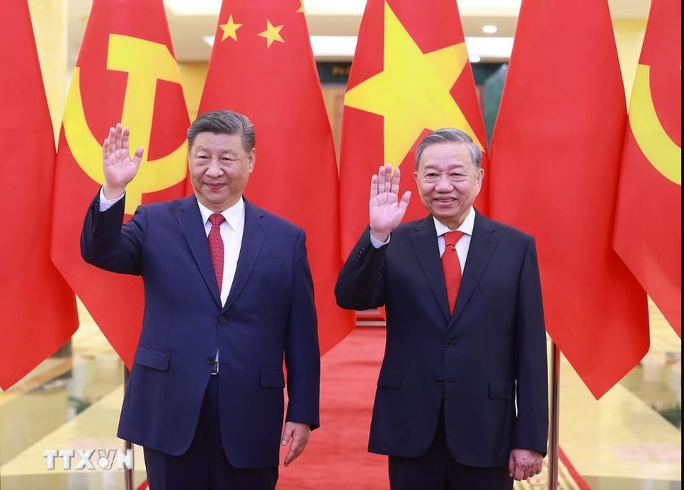 Tổng Bí thư, Chủ tịch nước Tô Lâm và Tổng Bí thư, Chủ tịch nước Trung Quốc Tập Cận Bình. Ảnh: TTXVN