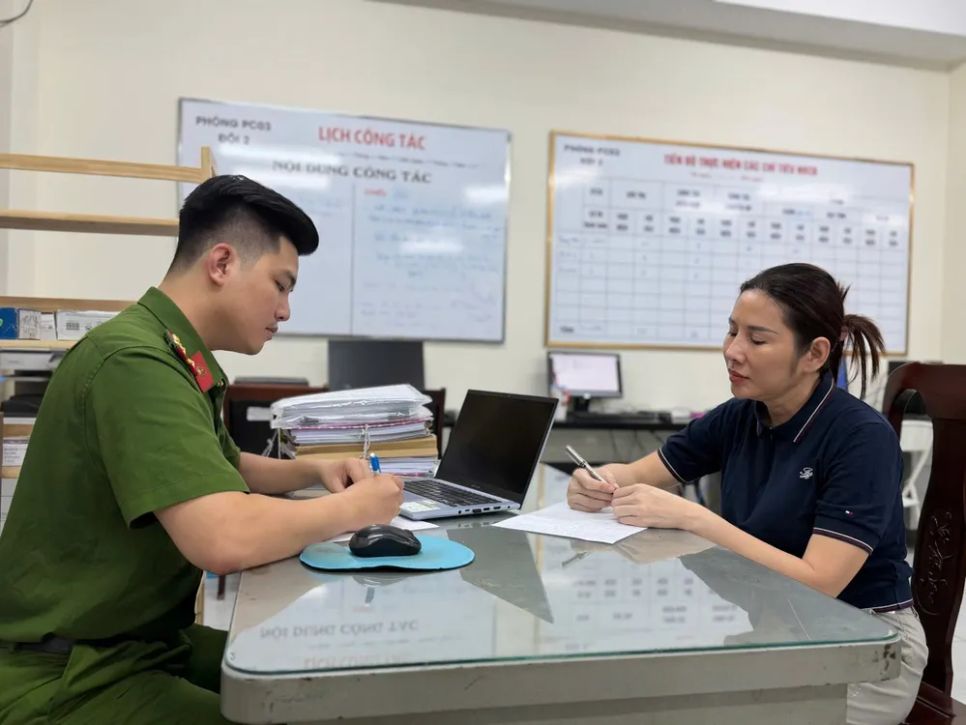 Cơ quan công an làm việc với Lê Thị Thuỳ Trang