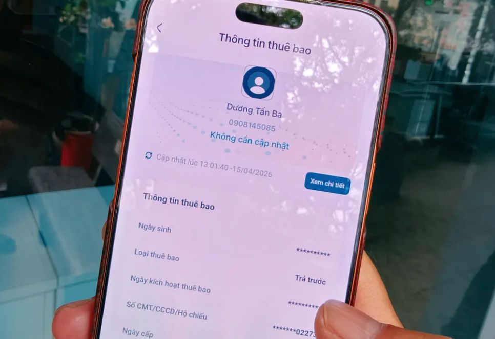 Dùng App của nhà mạng để kiểm tra thuê bao đã được xác thực.