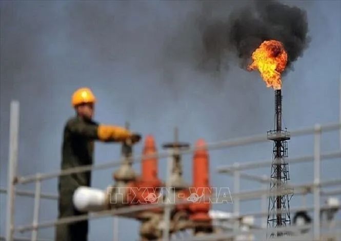 Cơ sở khai thác dầu của Iran trên đảo Khark. Ảnh: IRNA/TTXVN