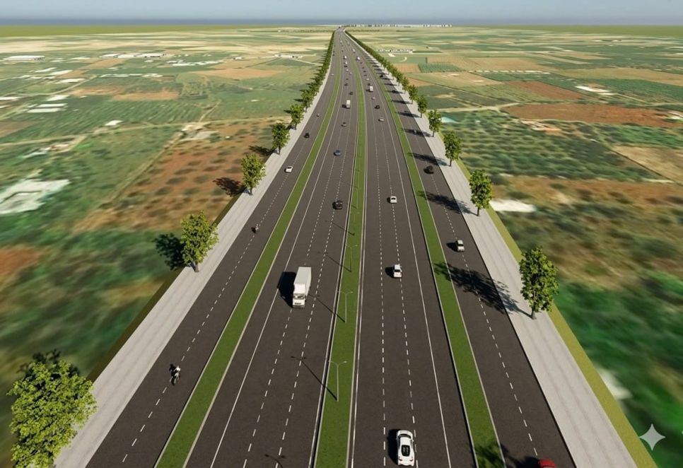 Phối cảnh cao tốc Long Thành - Hồ Tràm. Ảnh: Sở Xây dựng TP.HCM