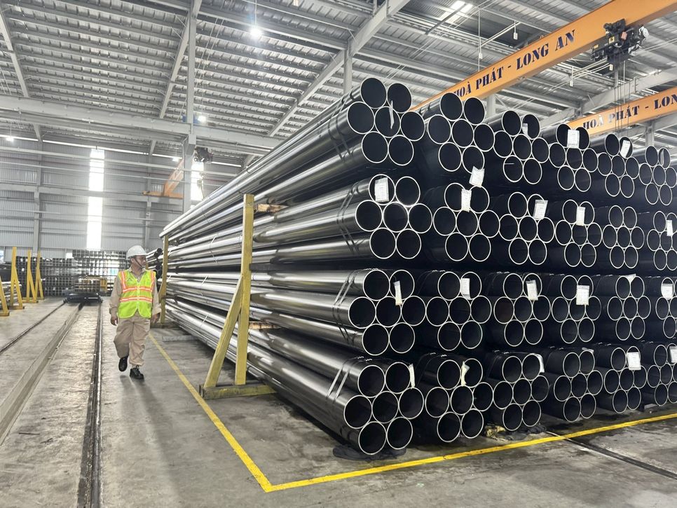 Bên trong nhà máy của Hòa Phát tại khu công nghiệp Thuận Đạo (tỉnh Tây Ninh)