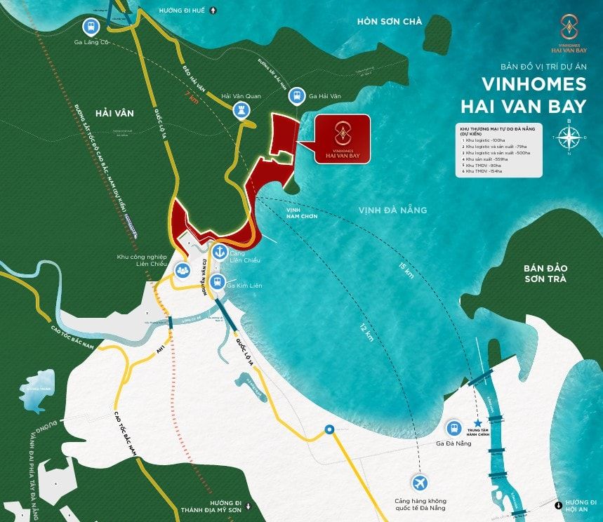 Vinhomes Hải Vân Bay sở hữu vị trí chiến lược, dễ dàng kết nối đến trung tâm đô thị, cảng hàng không quốc tế Đà Nẵng, cảng Liên Chiểu… trong chưa đầy 20 phút di chuyển.