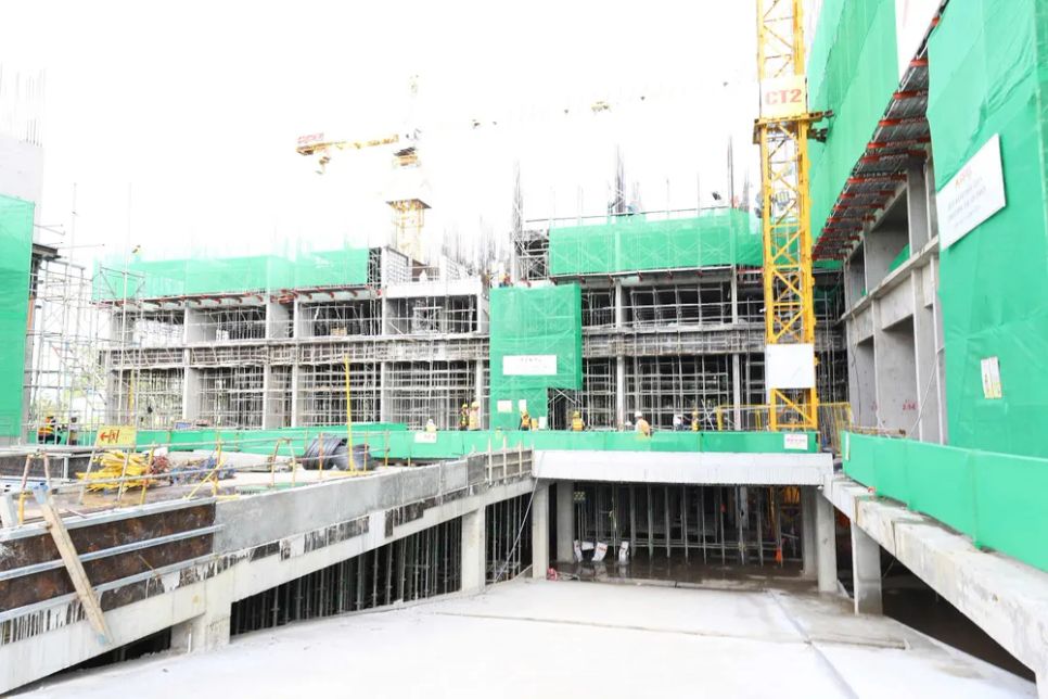 Dự án NƠXH dành cho lực lượng công an tại đường Nguyễn Văn Quá, phường Đông Hưng Thuận, TPHCM. Ảnh: TH