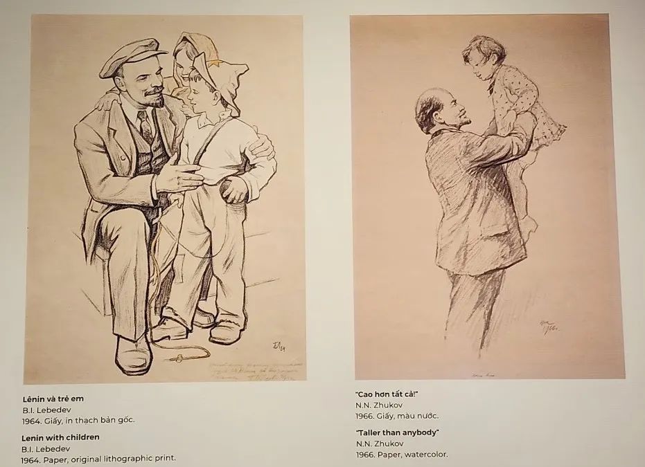 Phần trưng bày Lê Nin với thiếu nhi. Ảnh: THU HÀ