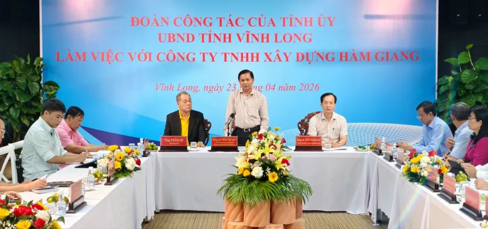 Đồng chí Trần Văn Lâu, Ủy viên Trung ương Đảng, Bí thư Tỉnh ủy Vĩnh Long phát biểu kết luận