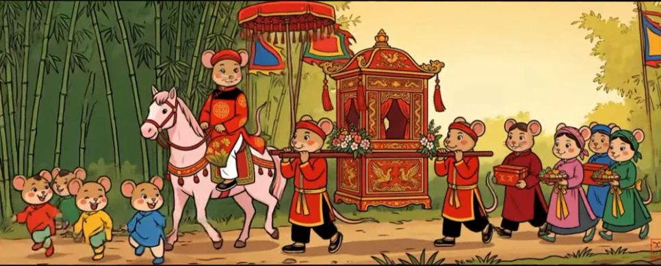 Hình ảnh đám cưới chuột hiện lên sống động trong MV. Ảnh: HỒ ĐIỆP