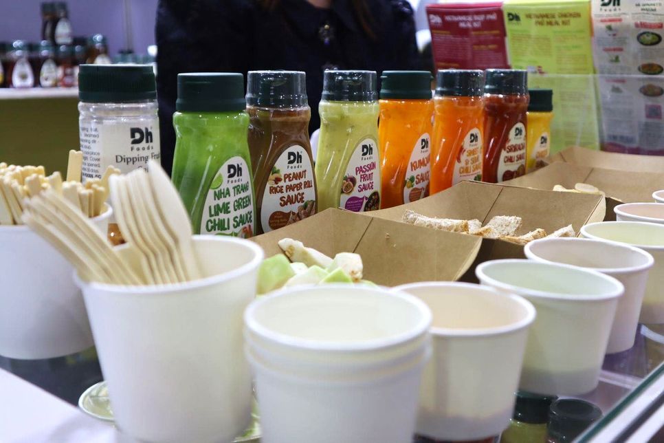 Một số danh mục sản phẩm xuất khẩu tiêu biểu của Dh Foods được trưng bày tại Singapore FHA 2026