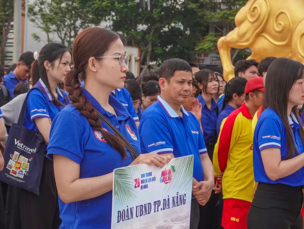 Đoàn UBND TP Đà Nẵng tham gia ngày hội. Ảnh: XUÂN QUỲNH