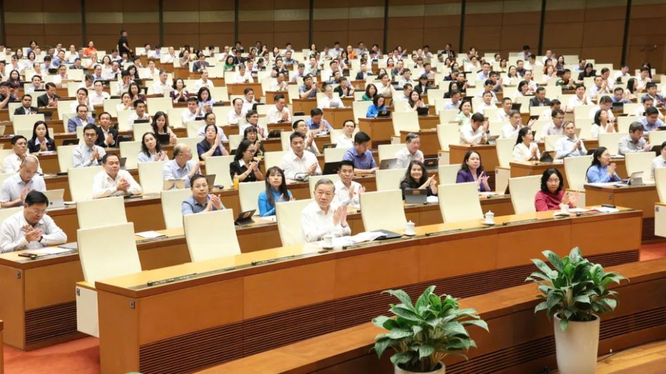 Các đại biểu Quốc hội tại phiên họp sáng 24-4. Ảnh: QUANG PHÚC