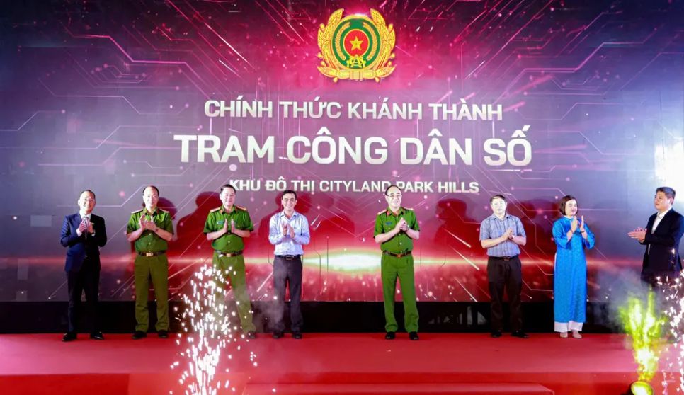 Lễ khánh thành Trạm công dân số tại Khu đô thị CityLand Park Hills vào ngày 24-4.