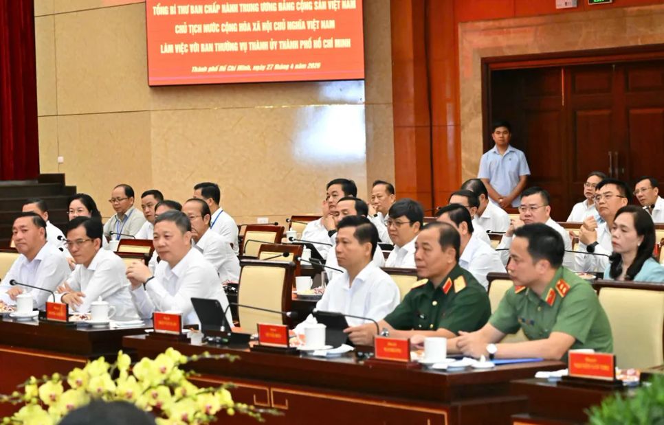 Đại biểu dự buổi làm việc. Ảnh: VIỆT DŨNG