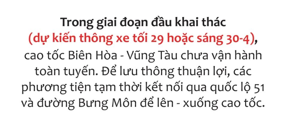 Hướng dẫn đi vào cao tốc Biên Hòa - Vũng Tàu từ quốc lộ 51 qua đường Bưng Môn