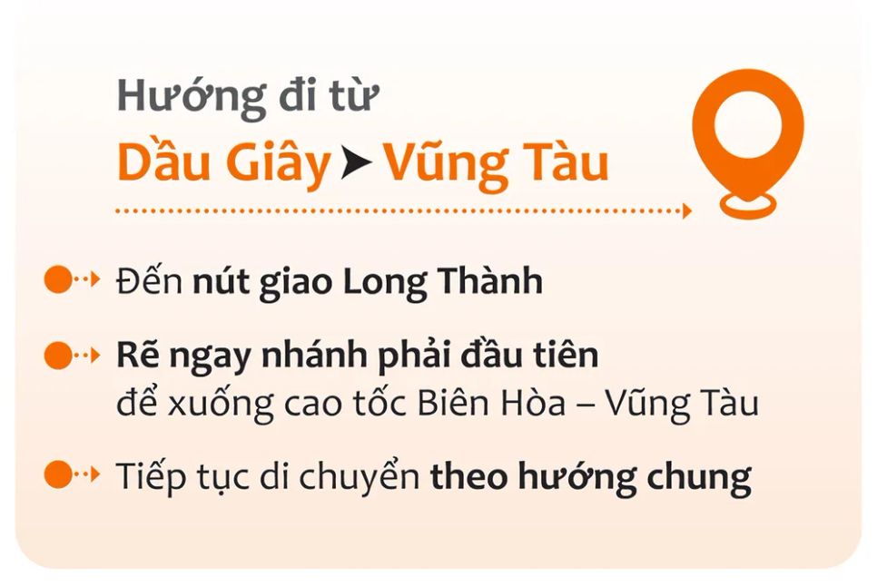 Hướng dẫn đi vào cao tốc Biên Hòa - Vũng Tàu từ quốc lộ 51 qua đường Bưng Môn
