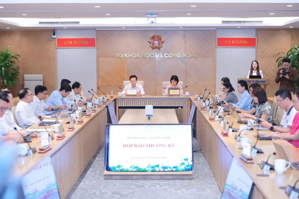 Quang cảnh cuộc họp báo. Ảnh: MST