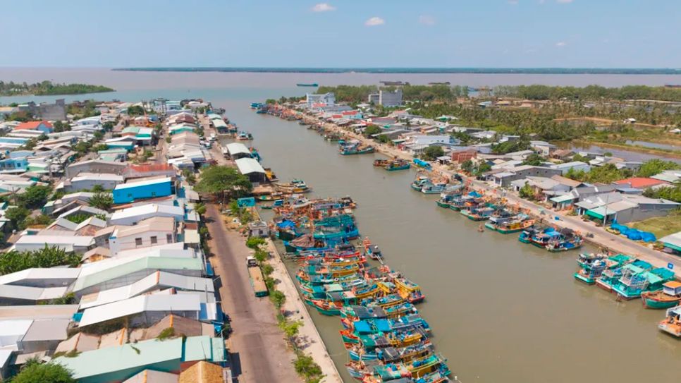 <i>Cảng cá Đại An nhìn từ trên cao. Ảnh: Trí Trần</i>