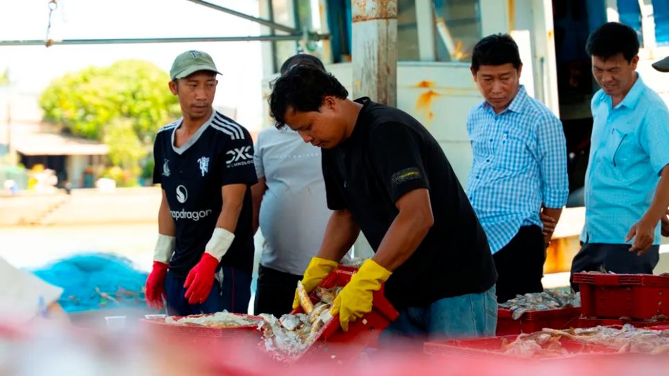<i>Khu chợ trung chuyển lúc nào cũng tấp nập người mua, người bán. Ảnh: Bùi Nguyên</i>