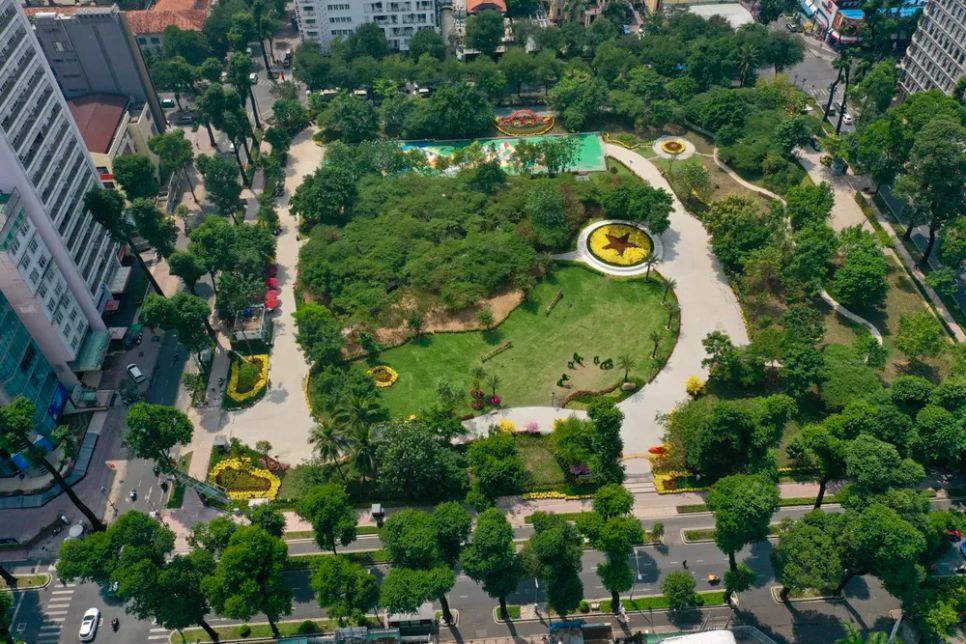 Công viên nhà thi đấu Phan Đình Phùng, phường Xuân Hòa. Ảnh: HOÀNG HÙNG
