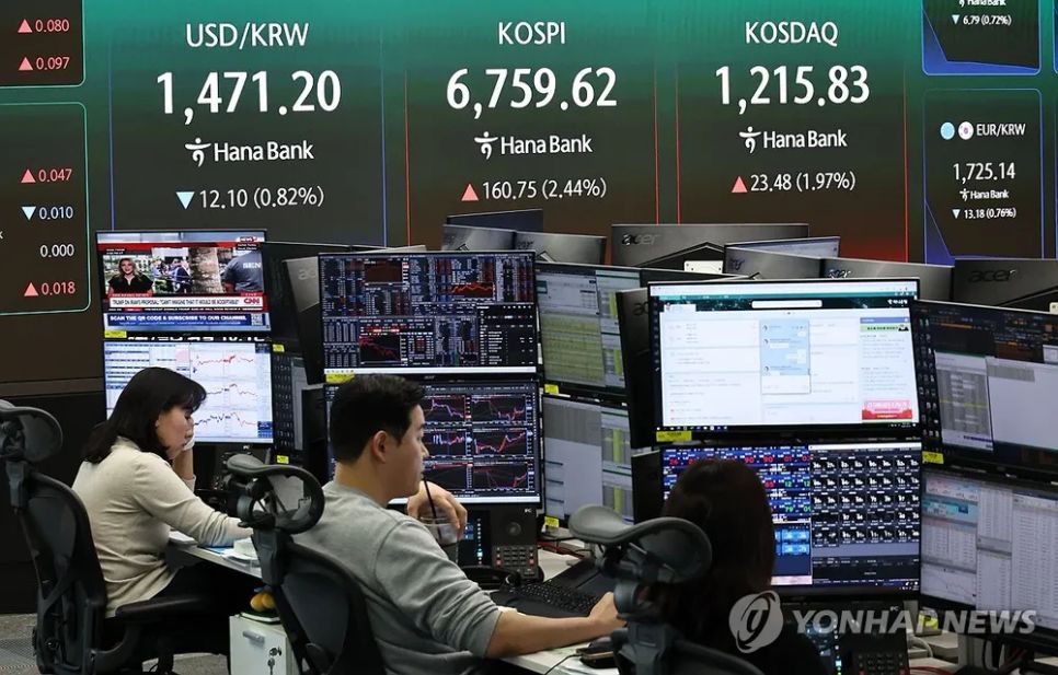Thị trường chứng khoán tại Seoul, Hàn Quốc. Ảnh: YONHAP
