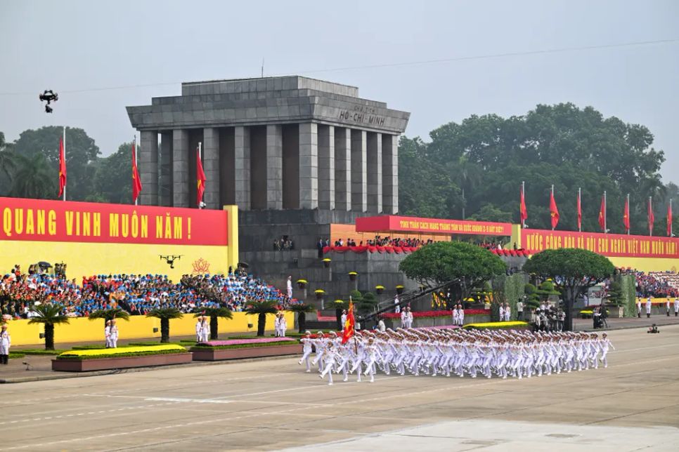 Lực lượng Hải quân nhân dân Việt Nam tham gia diễu binh, diễu hành tại Lễ kỷ niệm 80 năm Cách mạng Tháng Tám và Quốc khánh 2-9. Ảnh: ĐỖ TRUNG
