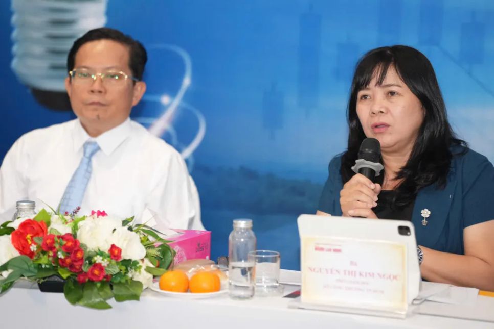 Bà Nguyễn Thị Kim Ngọc, Phó Giám đốc Sở Công thương TPHCM chia sẻ thông tin tại hội thảo