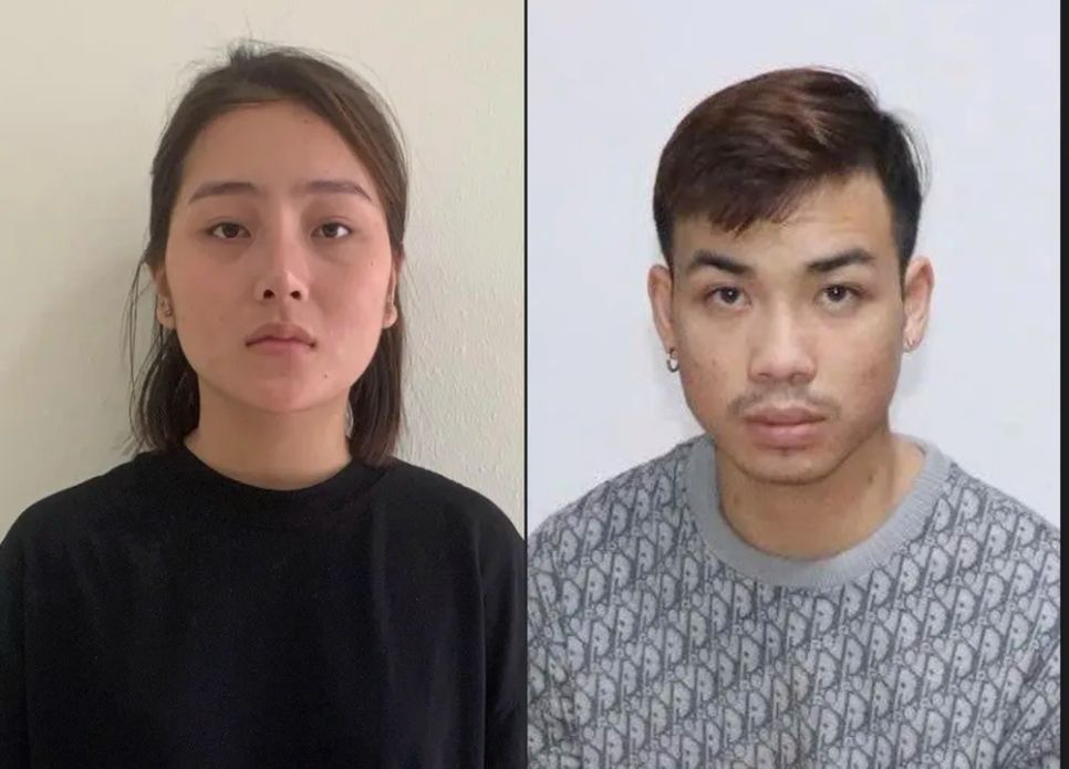 Bàn Thị Tâm và Nguyễn Minh Hiệp. Ảnh: CÔNG AN HÀ NỘI