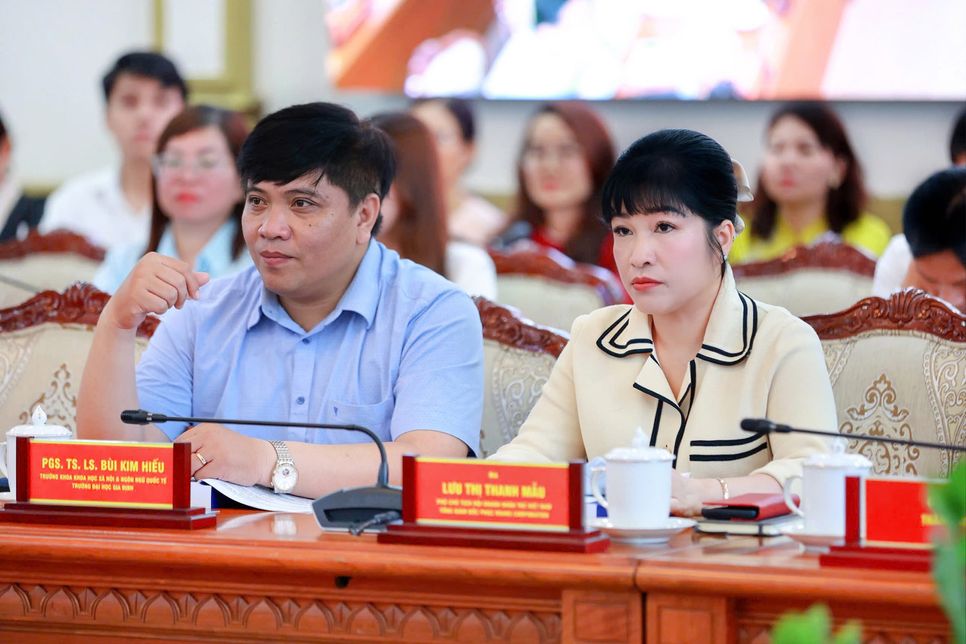 ThS Lưu Thị Thanh Mẫu - Phó chủ tịch thường trực Hiệp Hội Doanh Nghiệp Xanh TP.HCM (HGBA) - Tổng Giám đốc Phuc Khang Corporation tại Hội nghị<br>